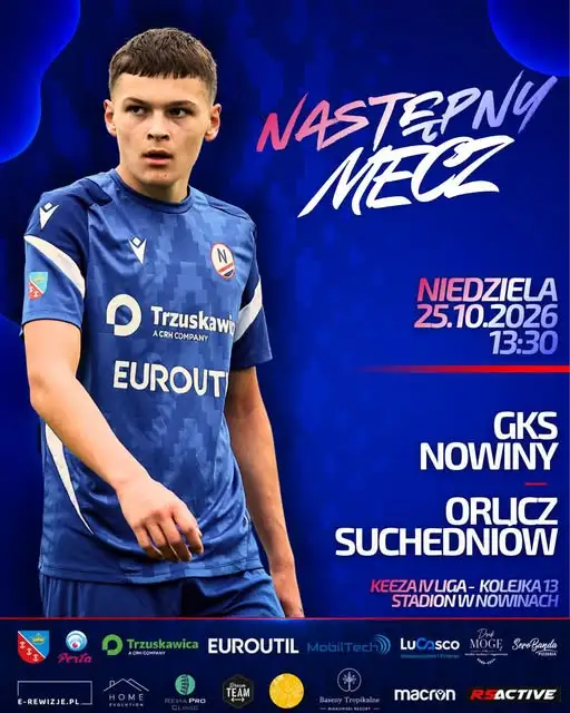 GKS Nowiny zmierzy się z Orliczem Suchedniów w 13. kolejce Keezai Ligi