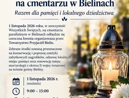Kwesta na cmentarzu w Bielinach – 1 listopada zadbamy o zabytkowe nagrobki