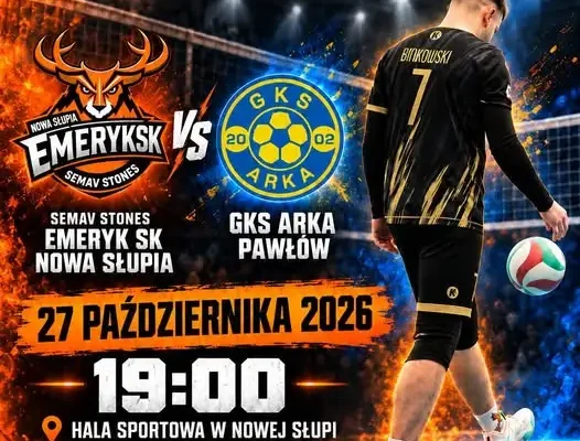 Siatkówka: Emeryk SK Nowa Słupia podejmuje GKS Arkę Pawłów w meczu I Ligi Świętokrzyskiej