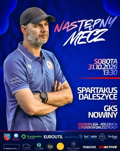 GKS Nowiny zagra w sobotę na wyjeździe ze Spartakusem Daleszyce