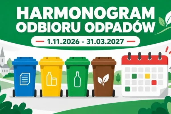 Nowy harmonogram odbioru odpadów w gminie Strawczyn od 1 listopada