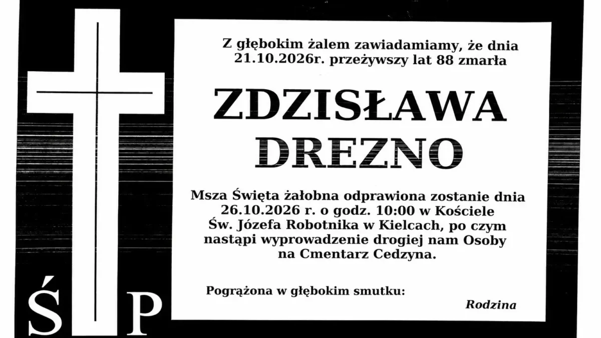 Nekrolog: Śp. Zdzisława Drezno (1938–2026)